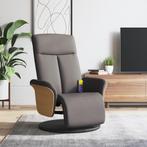vidaXL Massagestoel verstelbaar met voetensteun stof taupe, Huis en Inrichting, Fauteuils, Verzenden, Nieuw