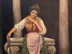 Luigi Pastega (1858-1927) - Ragazza veneziana alla fonte, Antiek en Kunst, Kunst | Schilderijen | Klassiek