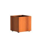 Cortenstaal plantenbak 60x60x60cm - Met wielen, Tuin en Terras, Bloembakken en Plantenbakken, Vierkant, Nieuw, Metaal, 60 tot 100 cm