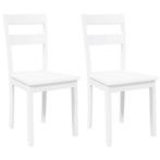 Stoelen Set Wit Massief Hout | OP=OP | Keuken Upgrade!, Huis en Inrichting, Stoelen, Twee, Verzenden, Wit, Nieuw