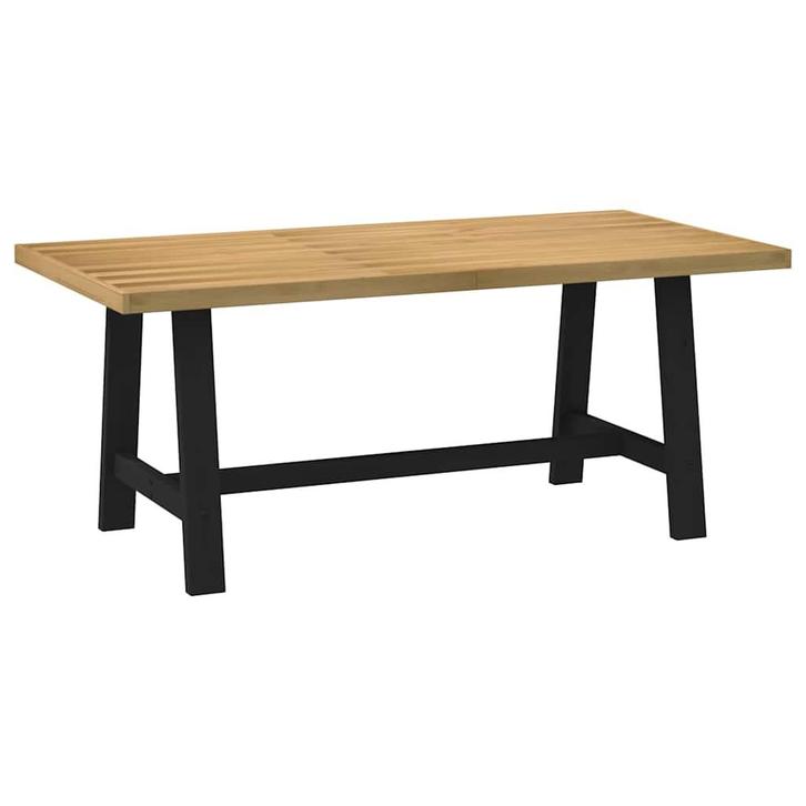 vidaXL Eettafel NOAIN A-vormige poten 180x90x75 cm massief, Huis en Inrichting, Tafels | Eettafels, Nieuw, Verzenden