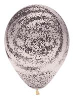 Ballonnen Graffiti Black Crystal Clear 30cm 25st, Hobby en Vrije tijd, Verzenden, Nieuw