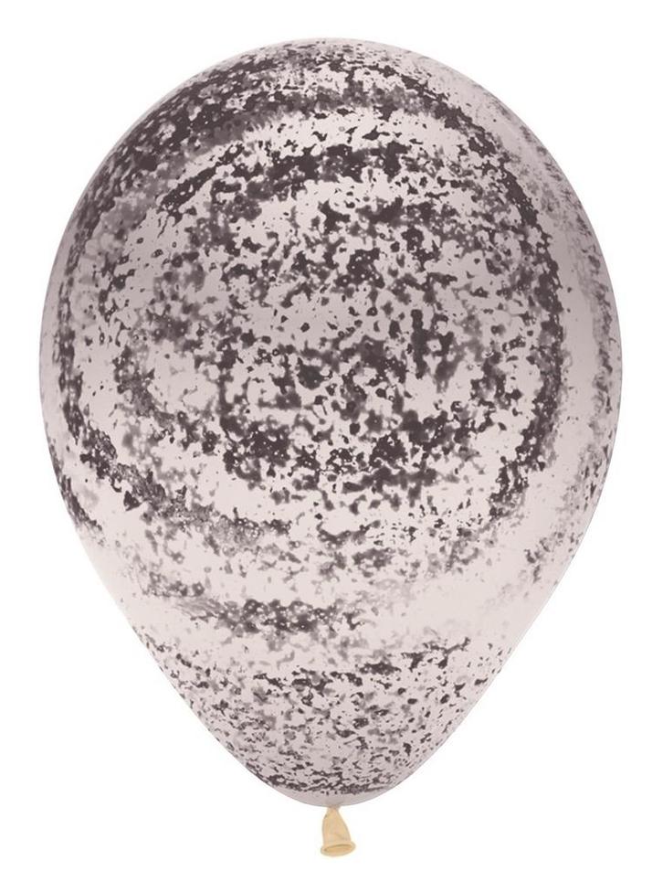 Ballonnen Graffiti Black Crystal Clear 30cm 25st, Hobby en Vrije tijd, Feestartikelen, Nieuw, Verzenden