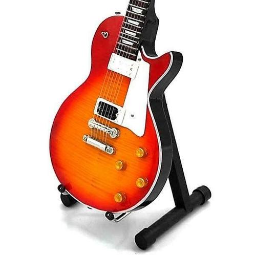 Miniatuur Gibson Les Paul gitaar met gratis standaard, Collections, Cinéma & Télévision, Envoi
