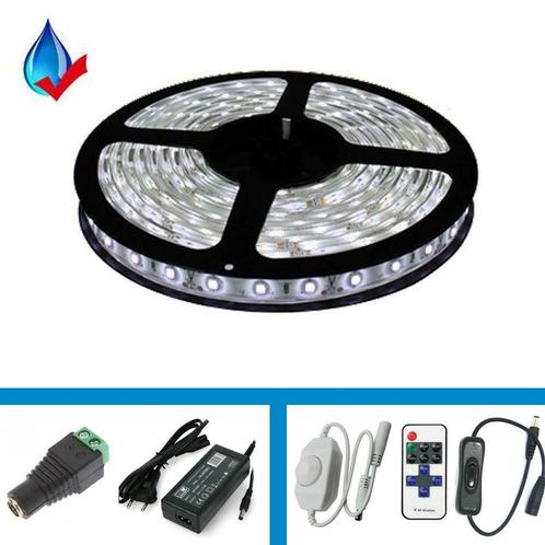 LED Strip - 5 meter - Complete set - Kleur wit - LED type 5, Maison & Meubles, Lampes | Autre, Enlèvement ou Envoi