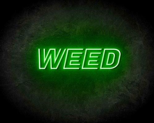 WEED TEXT neon sign - LED neon reclame bord neon letters ..., Zakelijke goederen, Horeca | Overige, Verzenden