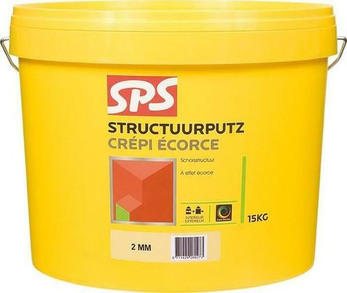 SPS Struktuurputz 2 mm binnen-/ buitenkwaliteit 15KG, Bricolage & Construction, Bricolage & Rénovation Autre, Enlèvement ou Envoi