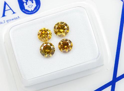 Zonder Minimumprijs - 4 pcs Diamant (Natuurlijk gekleurd) -, Handtassen en Accessoires, Edelstenen