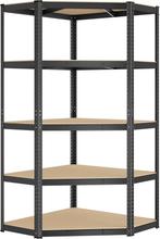 Hoekstelling - opbergrek en stellingkast - metaal met MDF, Verzenden, Nieuw