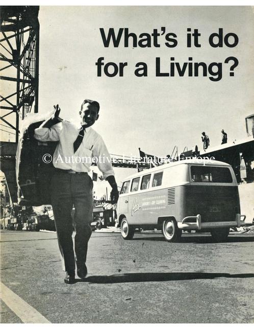 1966 VOLKSWAGEN TRANSPORTER BROCHURE ENGELS, Boeken, Auto's | Folders en Tijdschriften, Ophalen of Verzenden