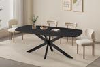 Aziz eettafel Deens ovaal, kleur donkerbruin (nieuw, outlet), Huis en Inrichting, Tafels | Eettafels, Nieuw, Metaal