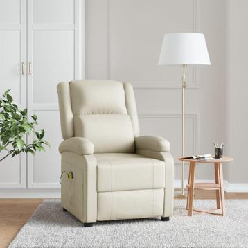 vidaXL Massagestoel kunstleer crèmewit, Verzenden, Nieuw