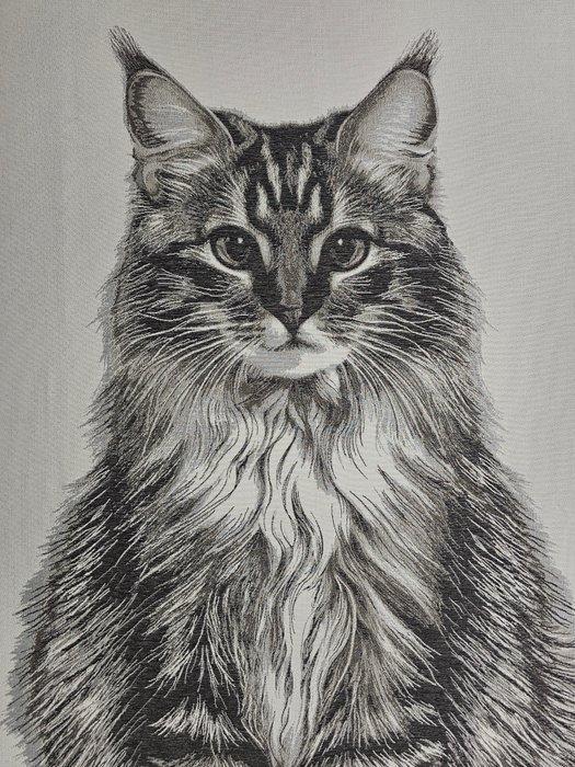 ARAZZO Felino exclusief in jacquard van katoen en alpaca -, Antiek en Kunst, Antiek | Tapijten, Tafelkleden en Textiel