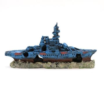 Gezonken oorlogsschip / scheepswrak OS-192 - aquarium decora, Ophalen of Verzenden, Sierelement