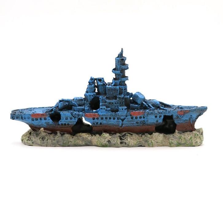 Gezonken oorlogsschip / scheepswrak OS-192 - aquarium decora, Dieren en Toebehoren, Vissen | Aquaria en Toebehoren, Sierelement
