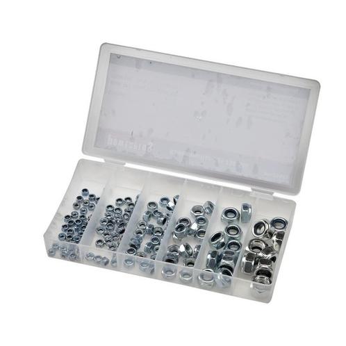 Assortiment 128 borgmoeren verzinkt - set van 128 stuks, Doe-het-zelf en Bouw, Gereedschap | Overige machines, Ophalen of Verzenden