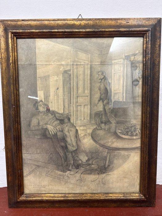 Antonio Maya (1950) - Interior casa Alvaro y Rosa, Antiek en Kunst, Kunst | Schilderijen | Klassiek