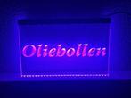 Oliebollen oliebol neon bord lamp LED verlichting reclame li, Maison & Meubles, Verzenden