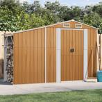 vidaXL Tuinschuur 277x93x179 cm gegalvaniseerd staal bruin, Tuin en Terras, Verzenden, Nieuw
