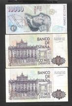 Spanje. - 3 Banknotes - various dates (Zonder minimumprijs), Postzegels en Munten