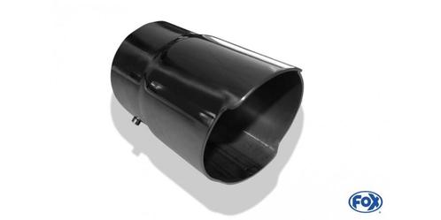 FOX Afdekking zilver - 100 mm eindpijpdeksel met stelschroev, Auto-onderdelen, Uitlaatsystemen, Nieuw, Verzenden