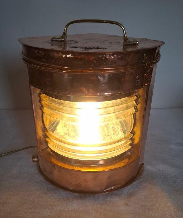 Navigation lamp, bakboord - Glas, Koper, Messing, Antiek en Kunst, Curiosa en Brocante