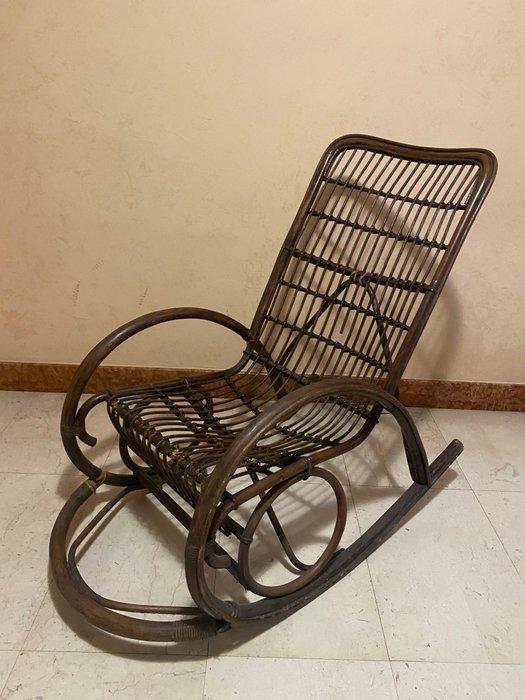 Chaise à bascule - Bambou, Rotin, Antiek en Kunst, Kunst | Designobjecten