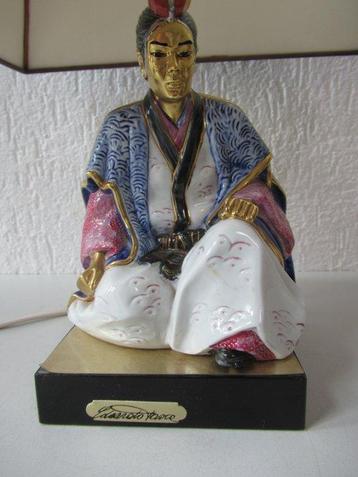 Capodimonte - Edoardo Tasca - Statue, Tafellamp met beeld -