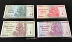 Zimbabwe. - 100 x 50, 100, 200, 500 Million Dollars 2008 -, Timbres & Monnaies