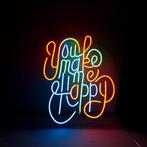LED Neon bord - You Make Me Happy, Verzamelen, Verzenden, Nieuw
