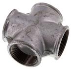 Rp 1 1/2 Femelle Fonte zinguée Croix 25 Barre, Verzenden