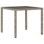 Poly rattan tuintafel grijs | Retour Deal | 42% korting!, Tuin en Terras, Verzenden, Nieuw, Kunststof