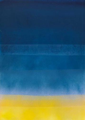Anton Kaestner - #233 - L -  Hommage à Rothko - Bleu Orange