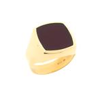 Gouden zegelring met carneool | Heren (vintage, heren ring), Gebruikt, Overige kleuren, 19 tot 20, Heer
