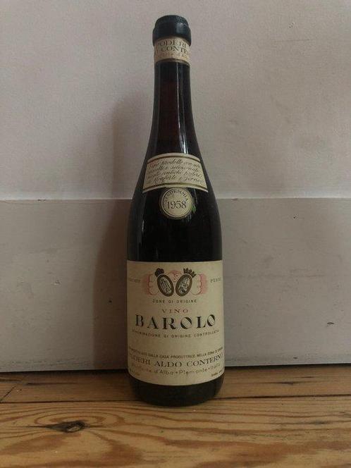 1958 Aldo Conterno, Monforte Perno - Barolo - 1 Fles (0.72L), Verzamelen, Wijnen