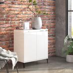 vidaXL Dressoir 60x35x70 cm spaanplaat hoogglans wit, Huis en Inrichting, Verzenden, Nieuw