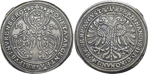 Taler, daalder 1624 Nuernberg-stadt, Postzegels en Munten, Munten | Europa | Niet-Euromunten, België, Verzenden