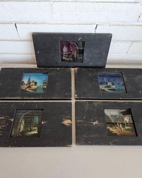 Magic Lantern/Projector Slides - Big size 28cm & 12cm, Antiek en Kunst, Curiosa en Brocante