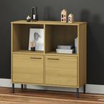 vidaXL Boekenkast met metalen poten OSLO 90x35x90,5 cm hout, Huis en Inrichting, Kasten | Boekenkasten, Verzenden, Nieuw