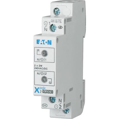 Eaton dubbele LED signaallamp 230V AC/DC Rood Groen - 284925, Doe-het-zelf en Bouw, Alarmsystemen, Verzenden