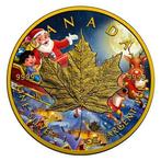 Canada. 5 Dollars 2024 Maple Leaf - Christmas 24k Gold