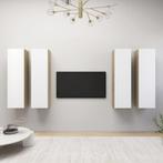 vidaXL Tv-meubelen 4st 30,5x30x110cm bewerkt hout wit, Verzenden