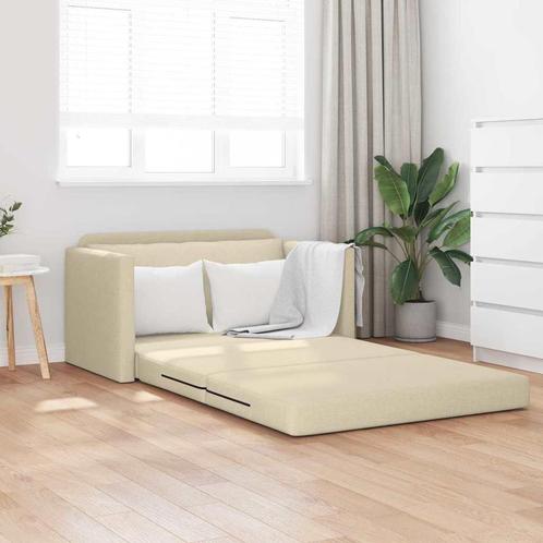 vidaXL Ligbed Sofa 2-in-1 Crème 124x71x78 cm Stof, Huis en Inrichting, Zetels | Zetels, Nieuw, Verzenden