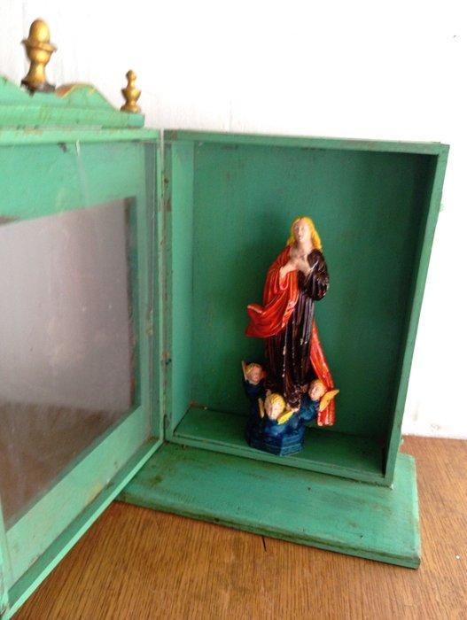 Thuisaltaar - Onze Lieve Vrouw - 45 cm - Hout, Terracotta -, Antiek en Kunst, Antiek | Boeken en Manuscripten