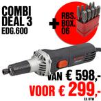 EDG.600.03 - Elektrische slijpmachine set, 220 V, 600 W, 270, Doe-het-zelf en Bouw, Nieuw, Ophalen of Verzenden