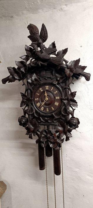 Koekoeksklok - Hout - 1850-1900 - Hallo van de bruiloft, Antiek en Kunst, Antiek | Klokken