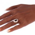 Ring Platina - 0.90ct. tw. Saffier - Diamant - Vintage jaren, Nieuw