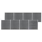 vidaXL Schutting 1391x186 cm HKC grijs, Tuin en Terras, Verzenden, Nieuw