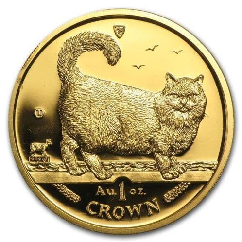 Isle of Man. 1998 1 oz Isle of Man Gold Birman Cat Coin, Postzegels en Munten, Edelmetalen en Baren