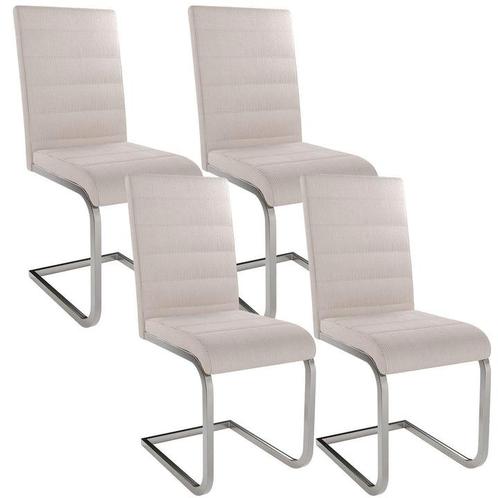 Tweedekans | Juskys Set van 4 Moderne Eetkamerstoelen Vegas, Huis en Inrichting, Stoelen, Ophalen of Verzenden